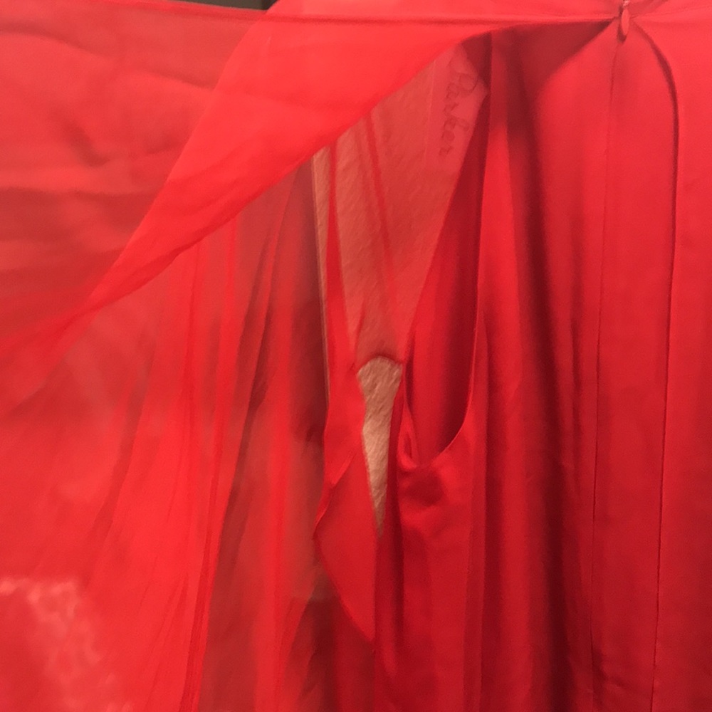 Parker Bernadette combo dress in poinsettia / red NWT - Picture 6 of 9